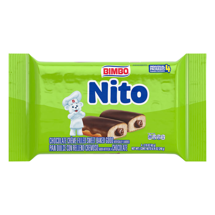 Bimbo Nito Chocolate Creme Filled Cakes 4 Pack 8.76 Oz