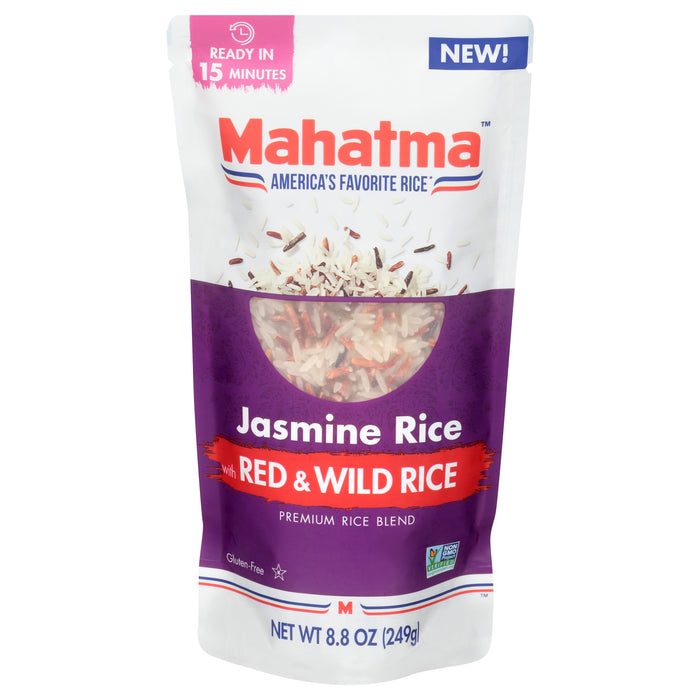 Mahatmaâ„¢ Jasmine Rice with Red & Wild Rice Premium Rice Blend 8.8 oz. Bag