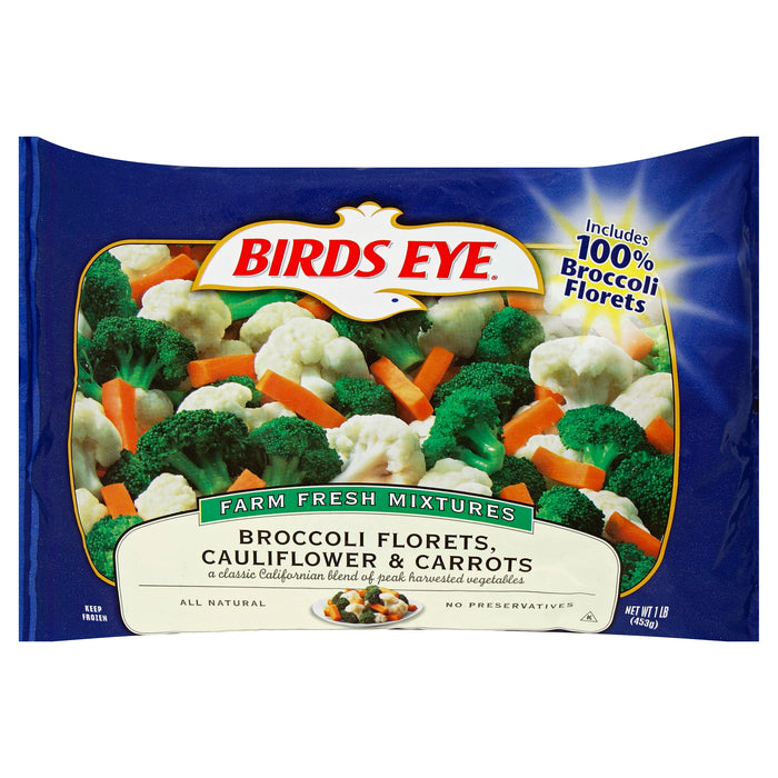 Birds Eye Broccoli Florets, Cauliflower & Carrots 1 lb
