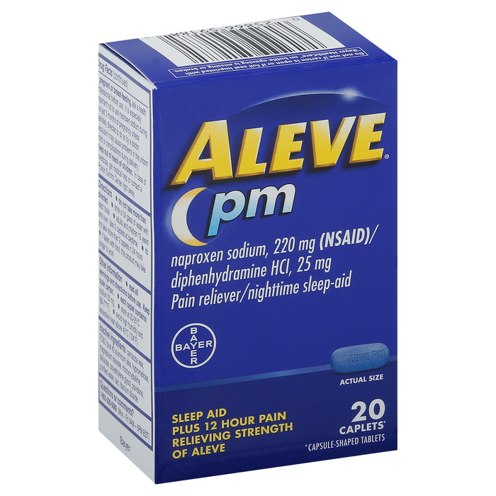 Aleve PM Caplets 220 mg Pain Reliever/Nighttime Sleep-Aid 20 Caplets