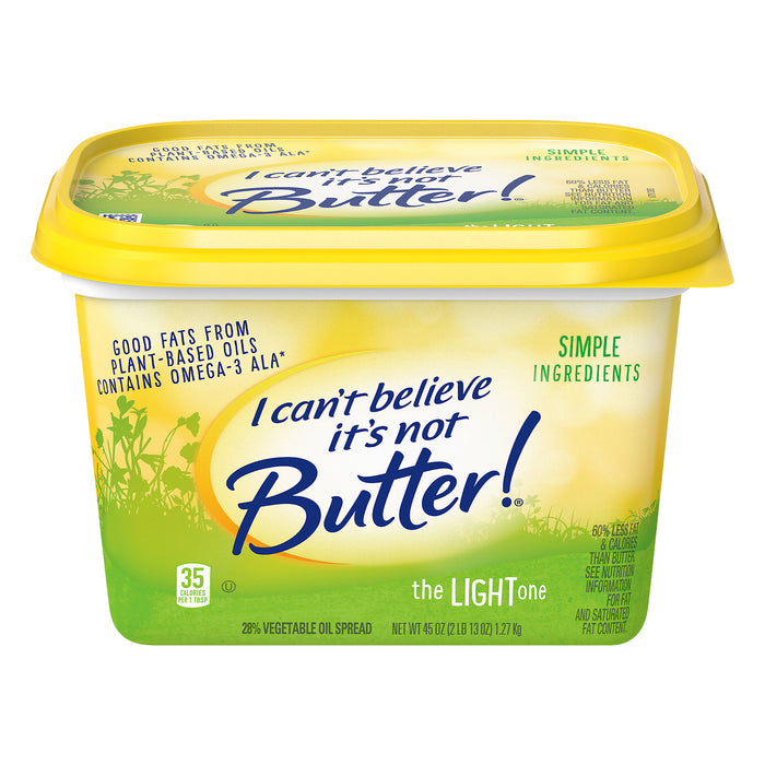 I Can't Believe It's Not Butter! The Light One Vegetable Oil Spread 45 oz