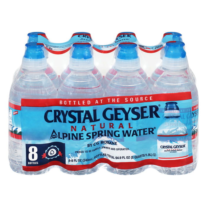 Crystal Geyser Natural Alpine Spring Water 8 ea