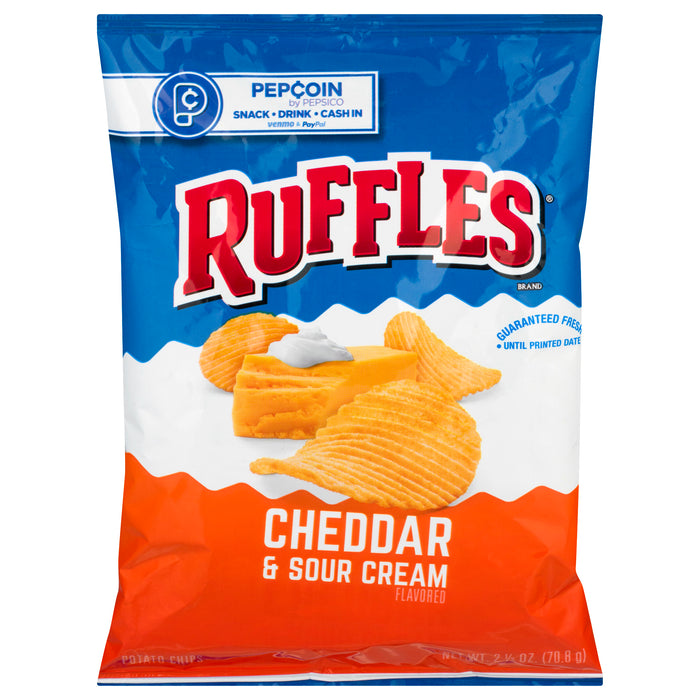 Ruffles Cheddar & Sour Cream Flavored Potato Chips 2.5 oz