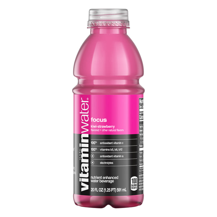 vitaminwater Focus Kiwi-Strawberry Nutrient Enhanced Water Beverage 20 oz