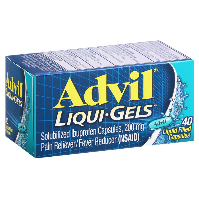 Advil Liqui Gels Ibuprofen Liquid Filled Capsules 40 ea Box
