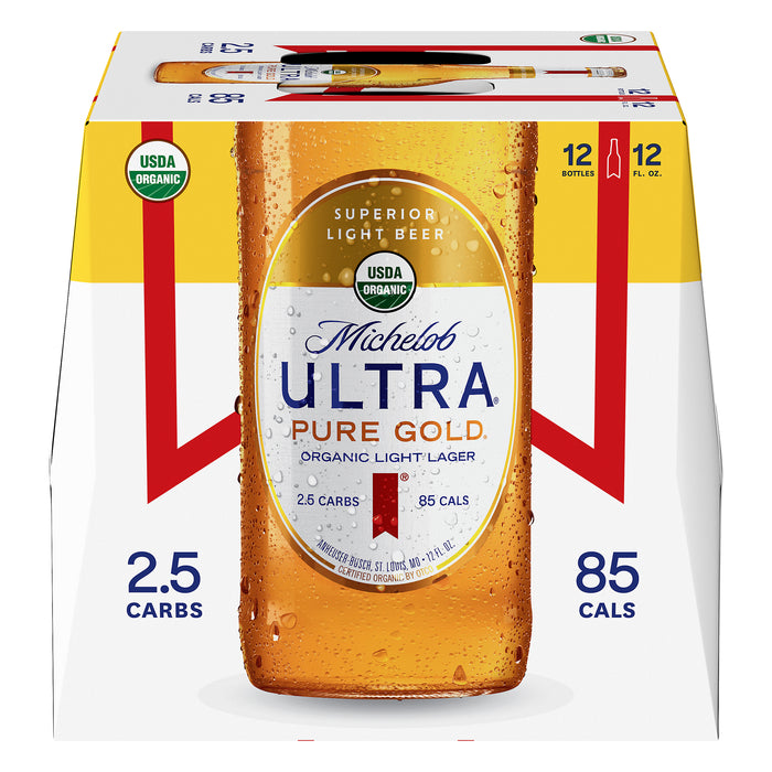 Michelob Ultra Pure Gold Light Lager Organic Beer 12 ea
