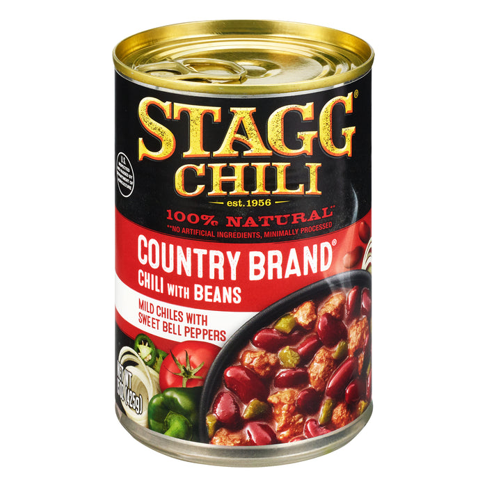 STAGGÂ® CHILI Country Brand w/Beans Chili 15 oz. Pull-Top Can