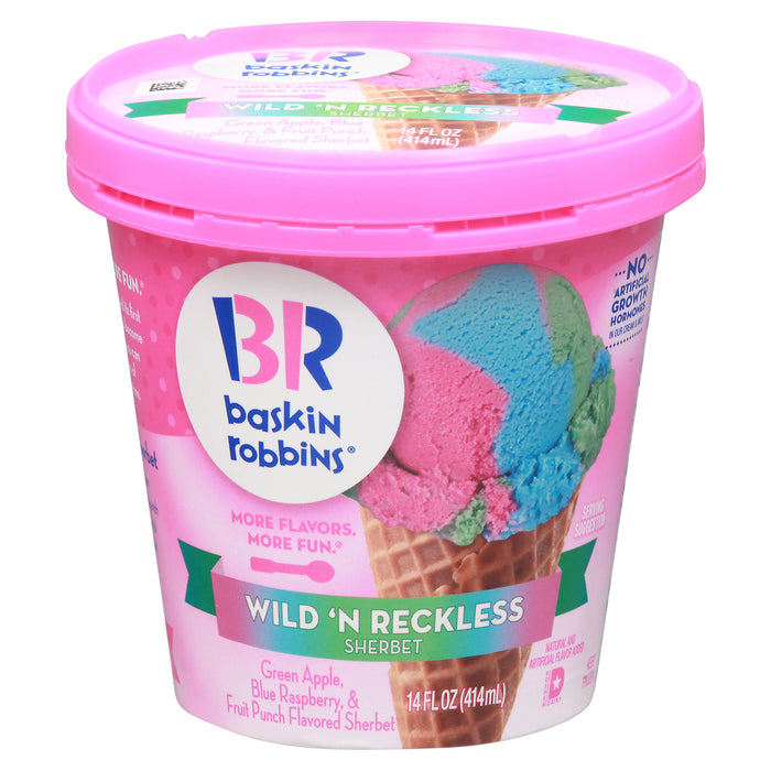 Baskin Robbins Wild 'N Reckless Sherbet 14 fl oz