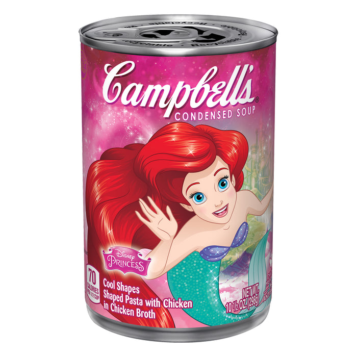 CAMPBELLS Disney Princess Shaped Pasta with Chicken in Chicken Broth Condensed Soup 10.5 oz