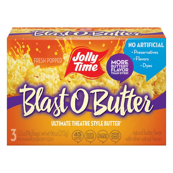 Jolly Time Blast O Butter Popcorn 3 ea