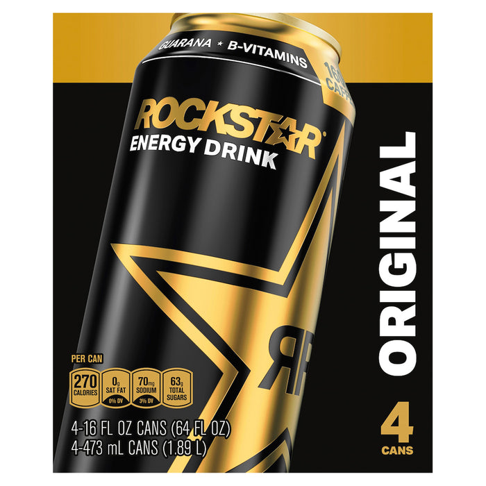 Rockstar Energy Drink Original 16 Fl Oz 4 Count Can