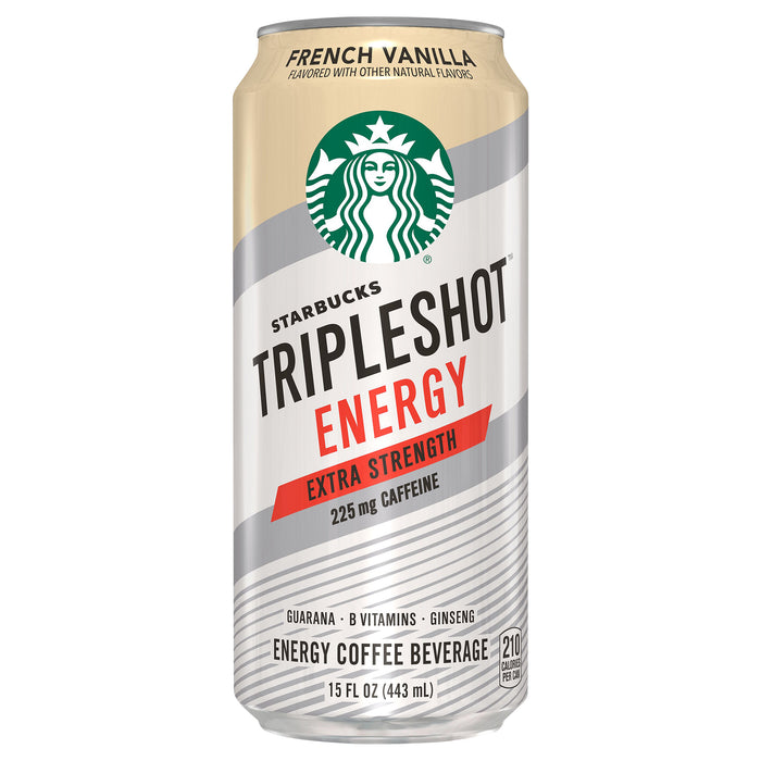 Starbucks TripleShot Energy Energy Coffee Beverage French Vanilla Flavored 15 Fl Oz Can