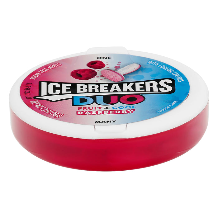 Ice Breakers Duo Sugar Free Fruit + Cool Raspberry Mints 1.3 oz