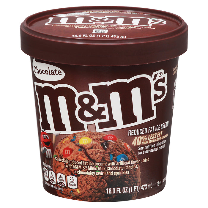 M&M's Reduced Fat Chocolate Ice Cream 16.0 fl oz