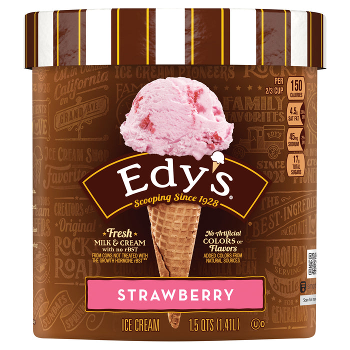 Edy's Strawberry Ice Cream 1.5 qt