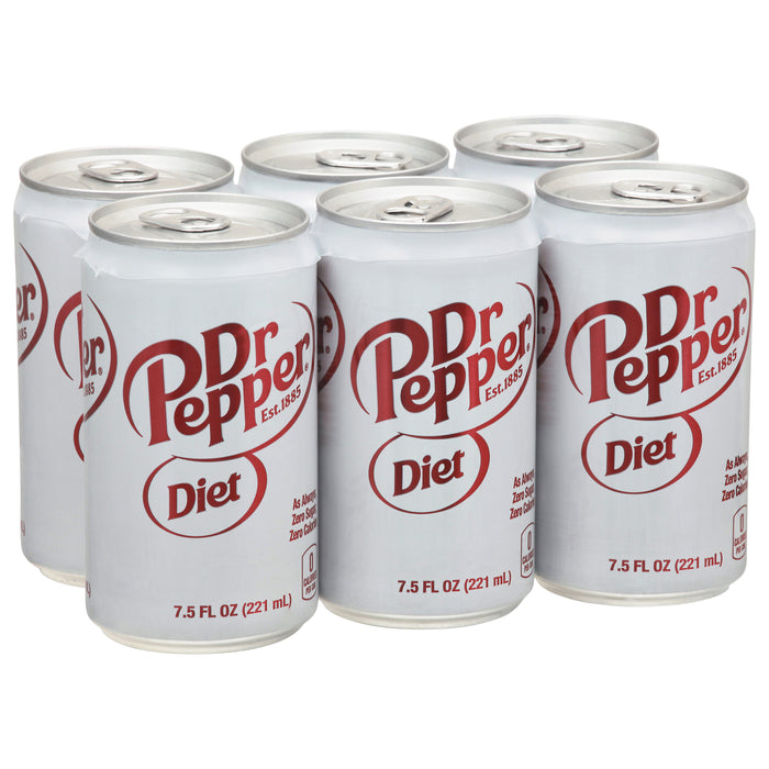 Dr Pepper Diet Soda 6 - 7.5 fl oz Cans