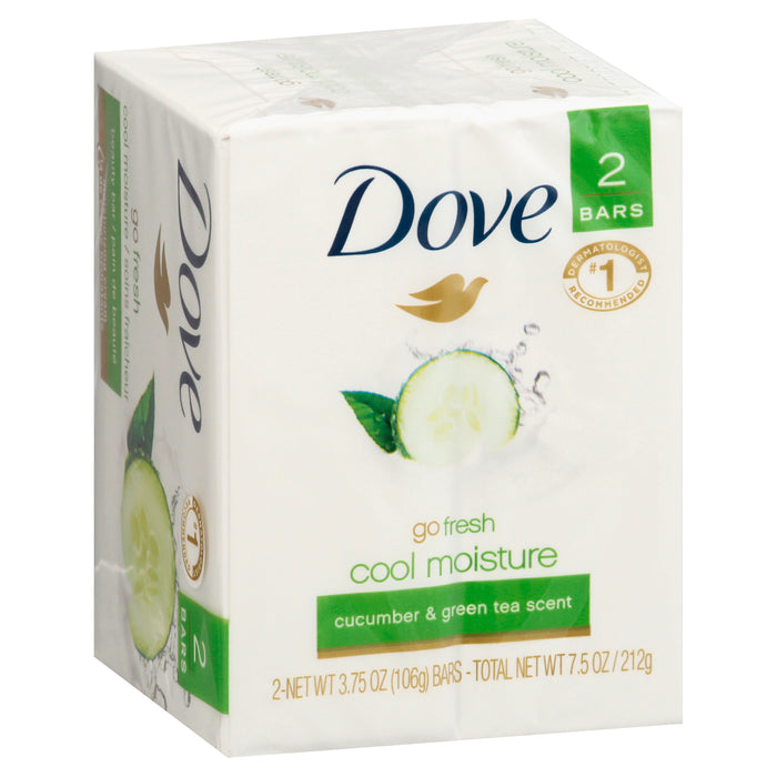 Dove Cool Moisture Cucumber & Green Tea Scent Beauty Bars 2 ea