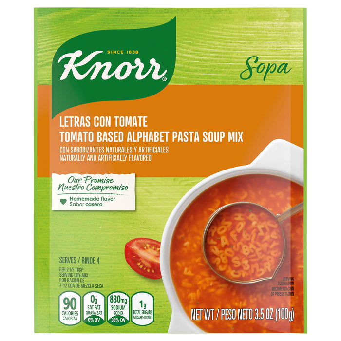 Knorr Tomato Base Alphabet Pasta Soup Mix 3.5 oz
