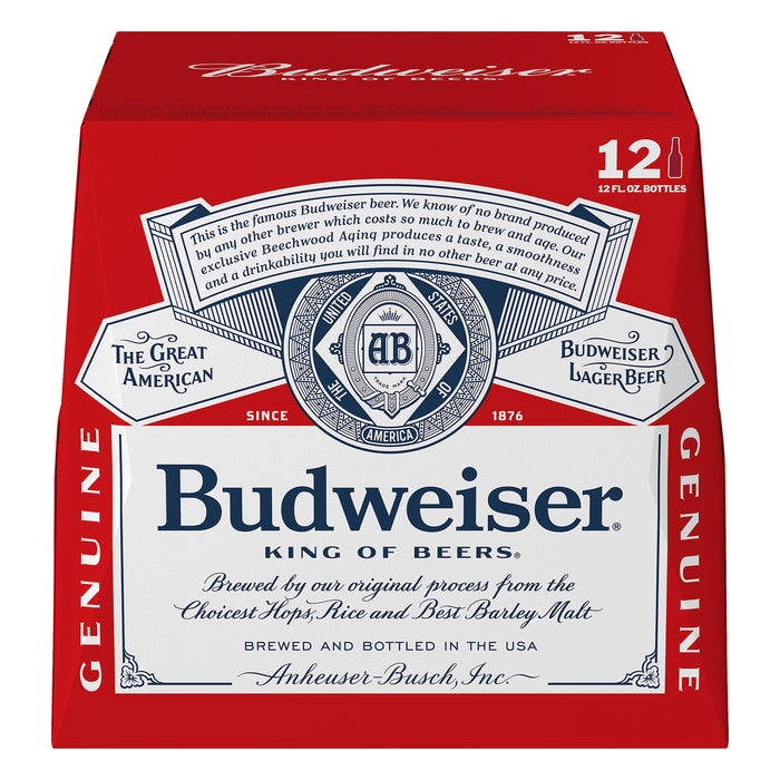 Budweiser Lager Beer 12 ea