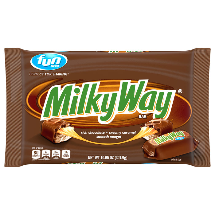 Milky Way Fun Size Rich Chocolate Creamy Caramel Smooth Nougat Bar 10.65 oz