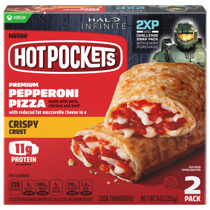 Hot Pockets 2 Pack Crispy Crust Pepperoni Pizza 2 ea Box