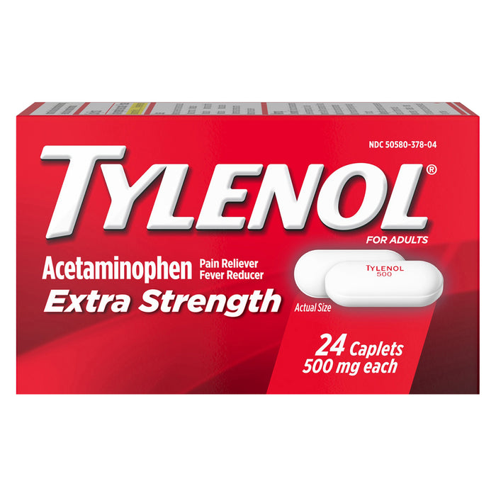Tylenol Extra Strength Caplets with 500 mg Acetaminophen, 24 ct/