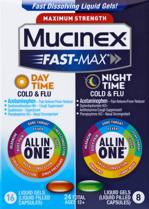 Mucinex Severe Cold/Cold & Flu 24 ea