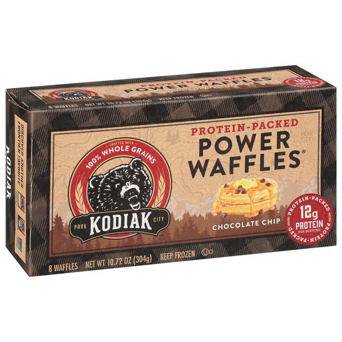 Kodiak Protein-Packed Chocolate Chip Power Waffles 8 Waffles 8 ea