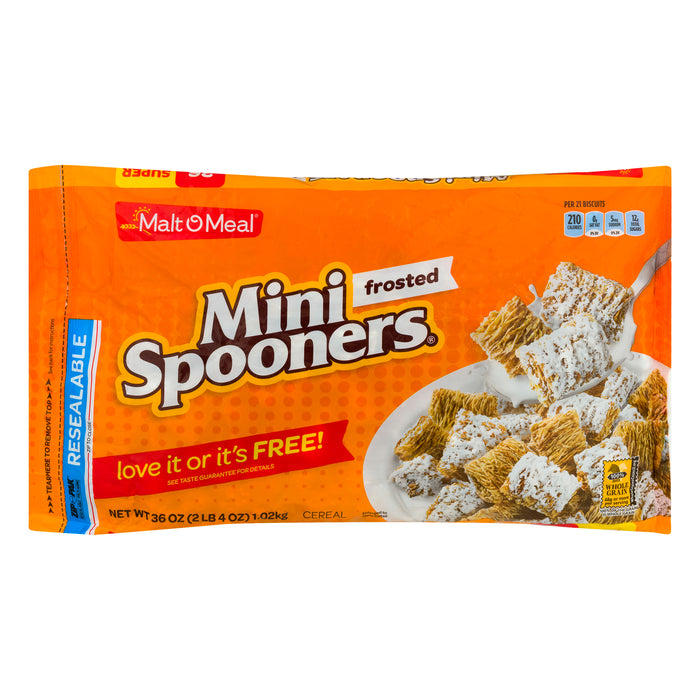 Malt O Meal Mini Spooners Frosted Super Size Cereal 36 oz