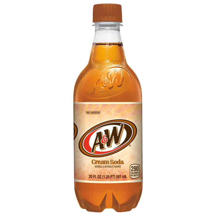 A&W Cream Soda 20 fl oz Bottle