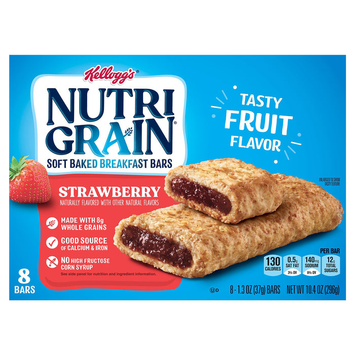 Nutri Grain Soft Baked Strawberry Breakfast Bars 8 - 1.3 oz Bars