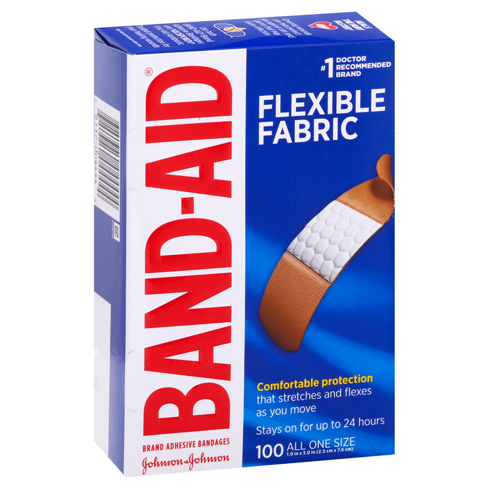 Band Aid Flexible Fabric Bandages 100 ea