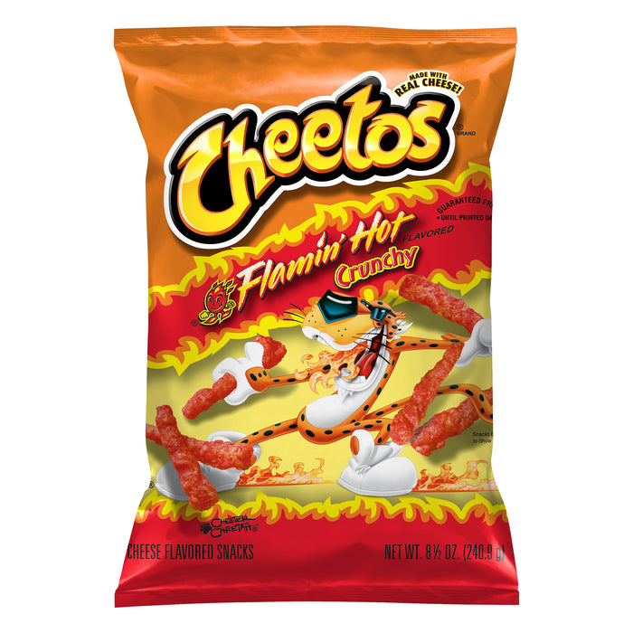 Cheetos Crunchy Flamin' Hot Flavored Cheese Flavored Snacks 8.5 oz