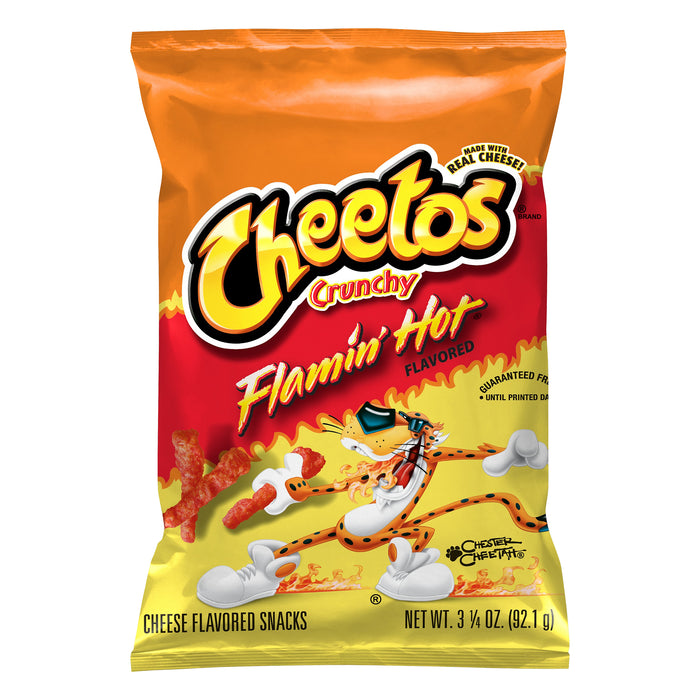 Cheetos Crunchy Flamin' Hot Flavored Cheese Flavored Snacks 3.25 oz