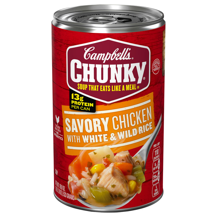 Campbell's Chunky Savory Chicken with White & Wild Rice Soup 18.8 oz