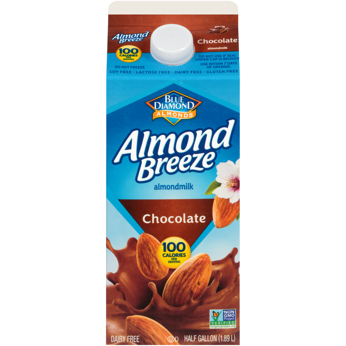 Blue DiamondÂ® Almond BreezeÂ® Chocolate Almondmilk 0.5 gal. Carton