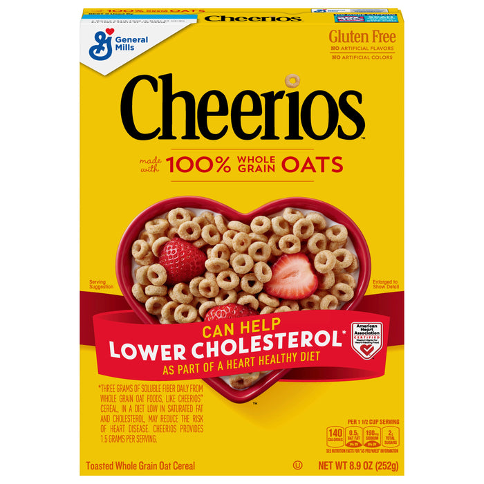 Cheerios Whole Grain Oats Gluten-Free Breakfast Cereal, 8.9 oz