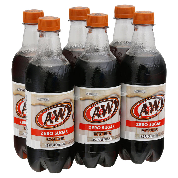 A & W Zero Sugar Root Beer 6 ea