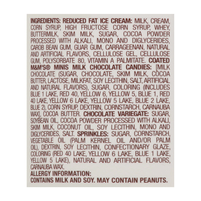 M&M's Reduced Fat Chocolate Ice Cream 16.0 fl oz