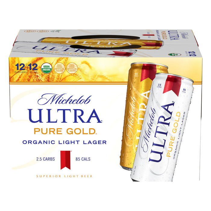 Michelob Ultra Pure Gold Organic Light Lager Beer 12 ea