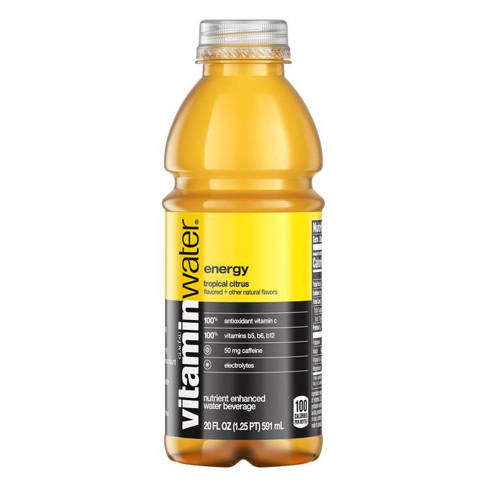 vitaminwater Energy Tropical Citrus Nutrient Enhanced Water Beverage 20 oz