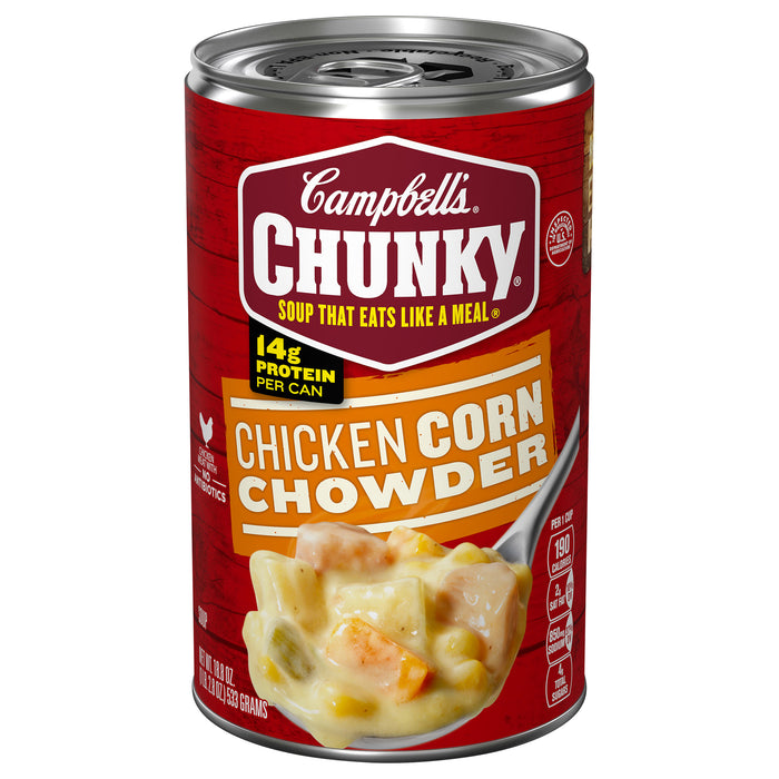 Campbell's Chunky Chicken Corn Chowder Soup 18.8 oz