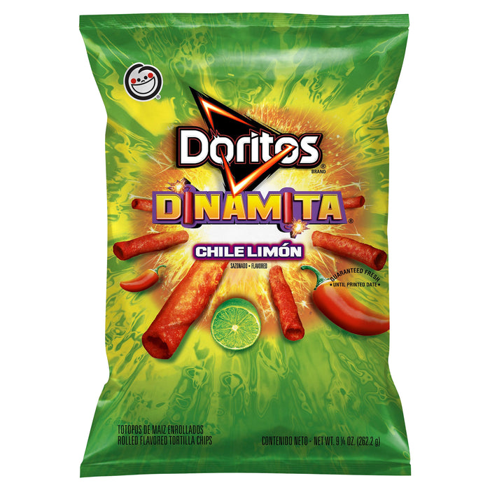Doritos Dinamita Rolled Flavored Tortilla Chips Chile Limon Flavored 9 1/4 Oz