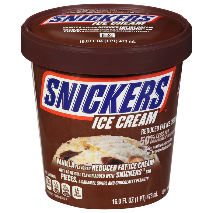 Snickers Reduced Fat Vanilla Ice Cream 16 fl oz