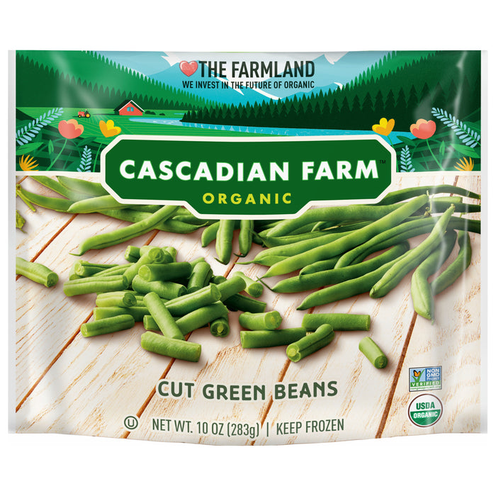 Cascadian Farm Organic Cut Green Beans 10 oz Package
