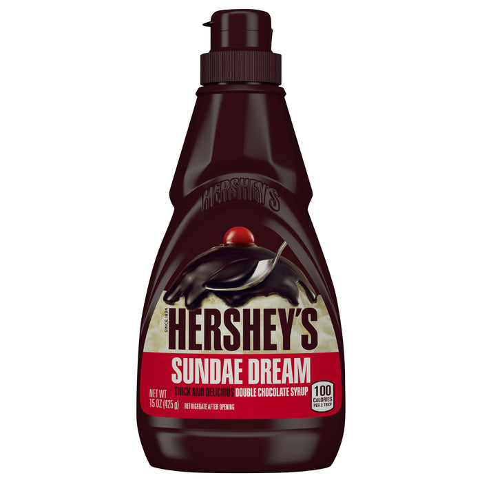 Hershey's Sundae Dream Double Chocolate Syrup 15 oz Bottle