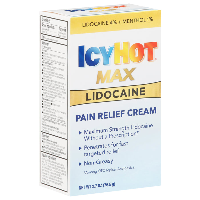 IcyHot Max Lidocaine Pain Relief Cream 2.7 oz