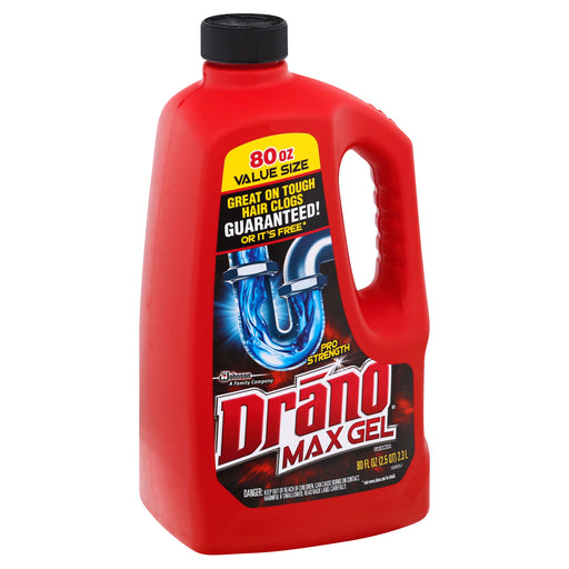 Drano Value Size Pro Strength Max Gel Clog Remover 80 oz — Gong's Market