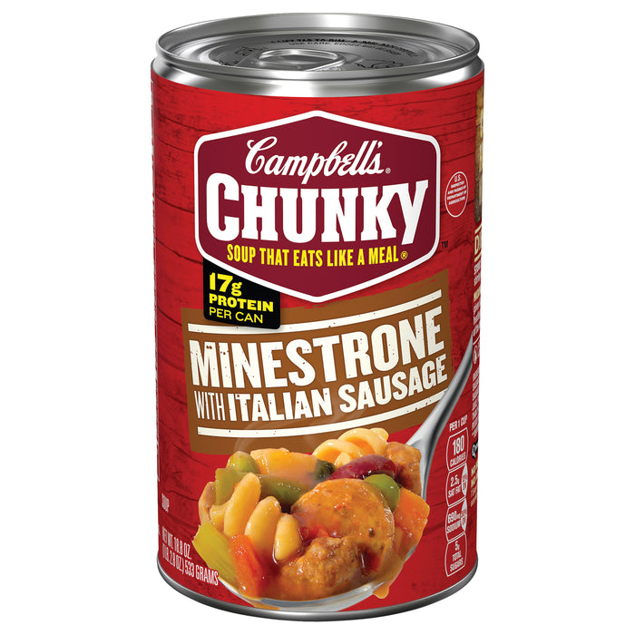 Campbell's Chunky Minestrone with Italian Sausage Soup 18.8 oz