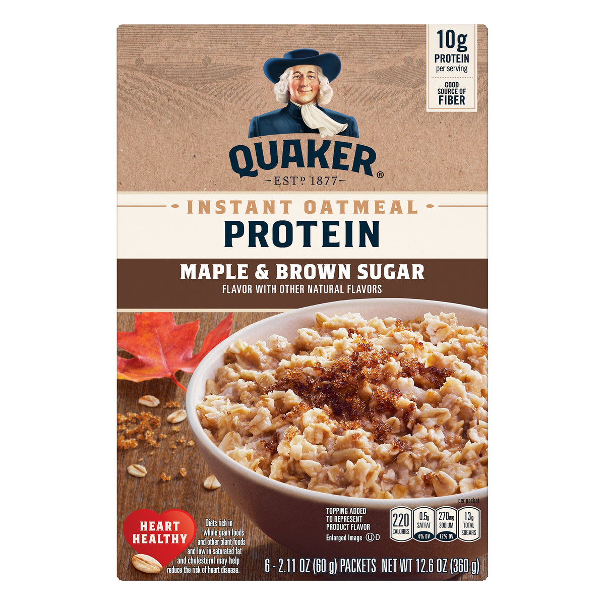 Protein Instant Oatmeal Cup - Maple and Brown Sugar